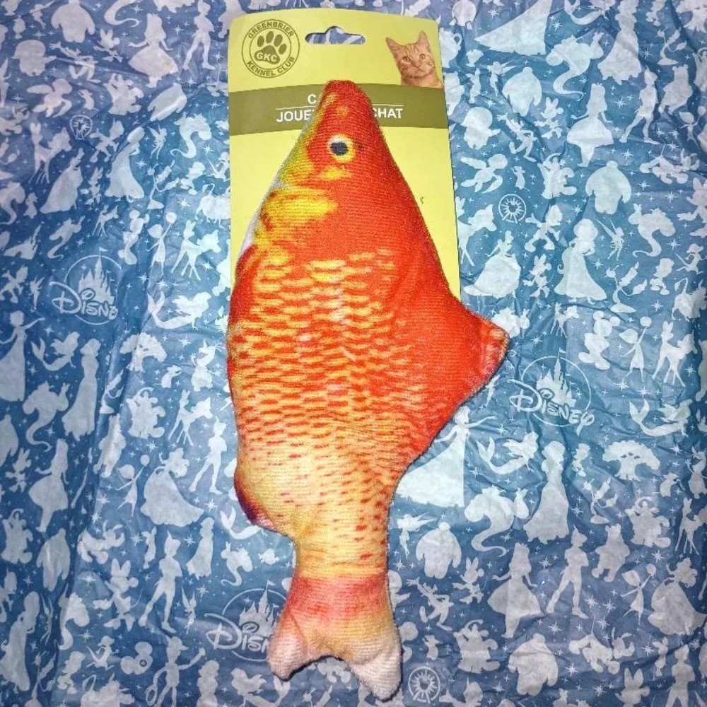 🧡4 for $20 Fish Cat Toy With Internal Bell Lightweight Large 9